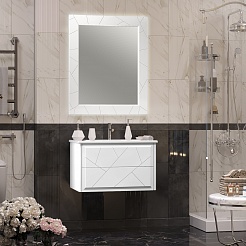 Opadiris Мебель для ванной Луиджи 80 подвесная белая матовая – фотография-2